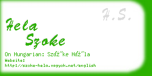 hela szoke business card
